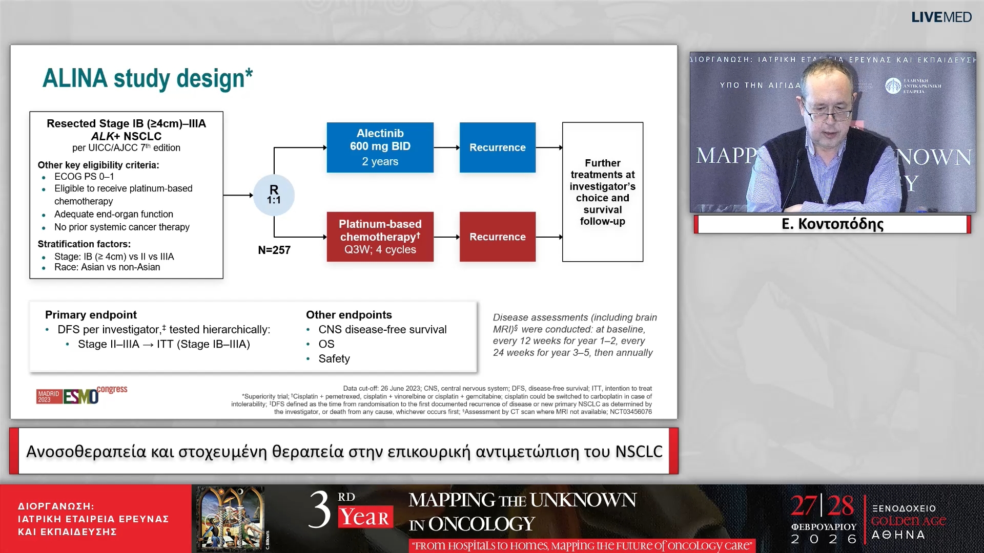 37 Ε. Κοντοπόδης - Ανοσοθεραπεία και στοχευμένη θεραπεία στην επικουρική αντιμετώπιση του NSCLC