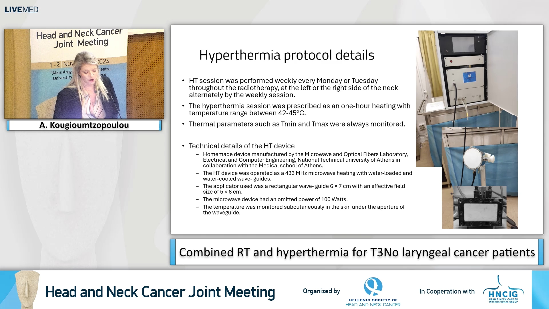 38 A. Kougioumtzopoulou - Combined RT and hyperthermia for T3No laryngeal cancer patients 