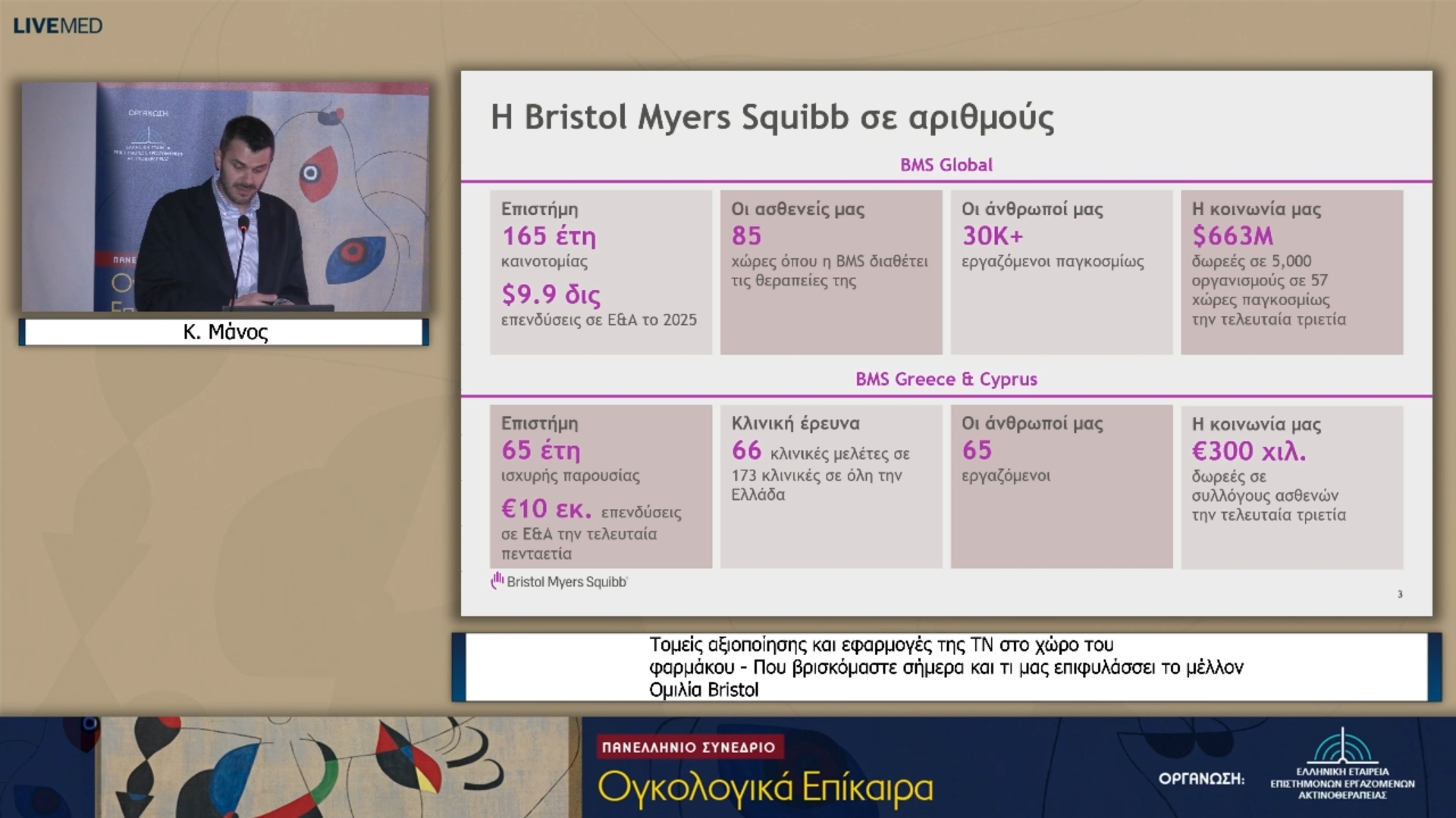 32 Κ. Μάνος - ομιλία Bristol Myers Squibb