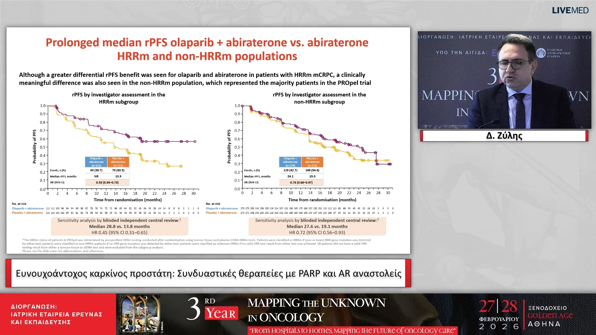 31 Δ. Ζύλης - Ευνουχοάντοχος καρκίνος προστάτη: Συνδυαστικές θεραπείες με PARP και AR αναστολείς