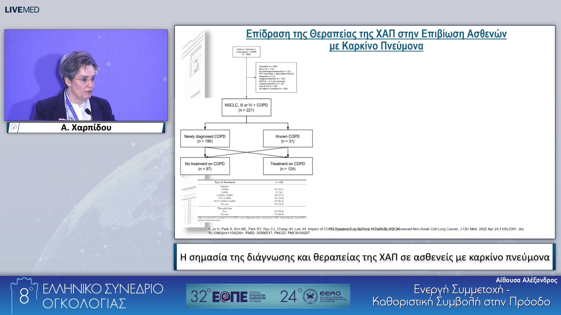 015  Α. Χαρπίδου - Η σημασία της διάγνωσης και θεραπείας της ΧΑΠ σε ασθενείς με καρκίνο πνεύμονα.