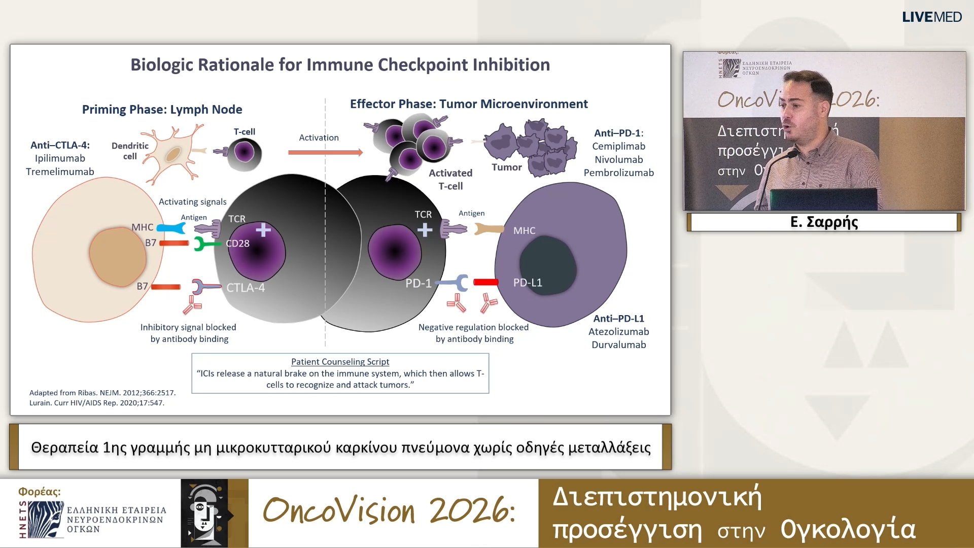 24 Ε. Σαρρής - Θεραπεία 1ης γραμμής μη μικροκυτταρικού καρκίνου πνεύμονα χωρίς οδηγές μεταλλάξεις
