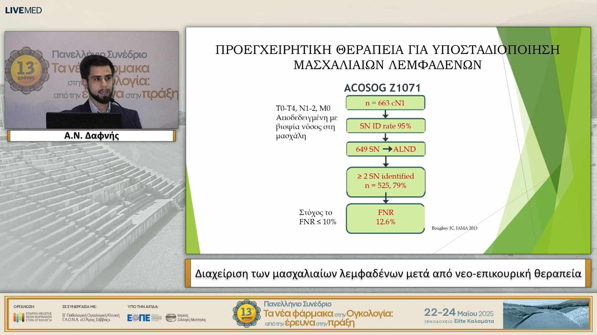 11 Α.Ν. Δαφνής - Διαχείριση των μασχαλιαίων λεμφαδένων μετά από νεο-επικουρική θεραπεία.