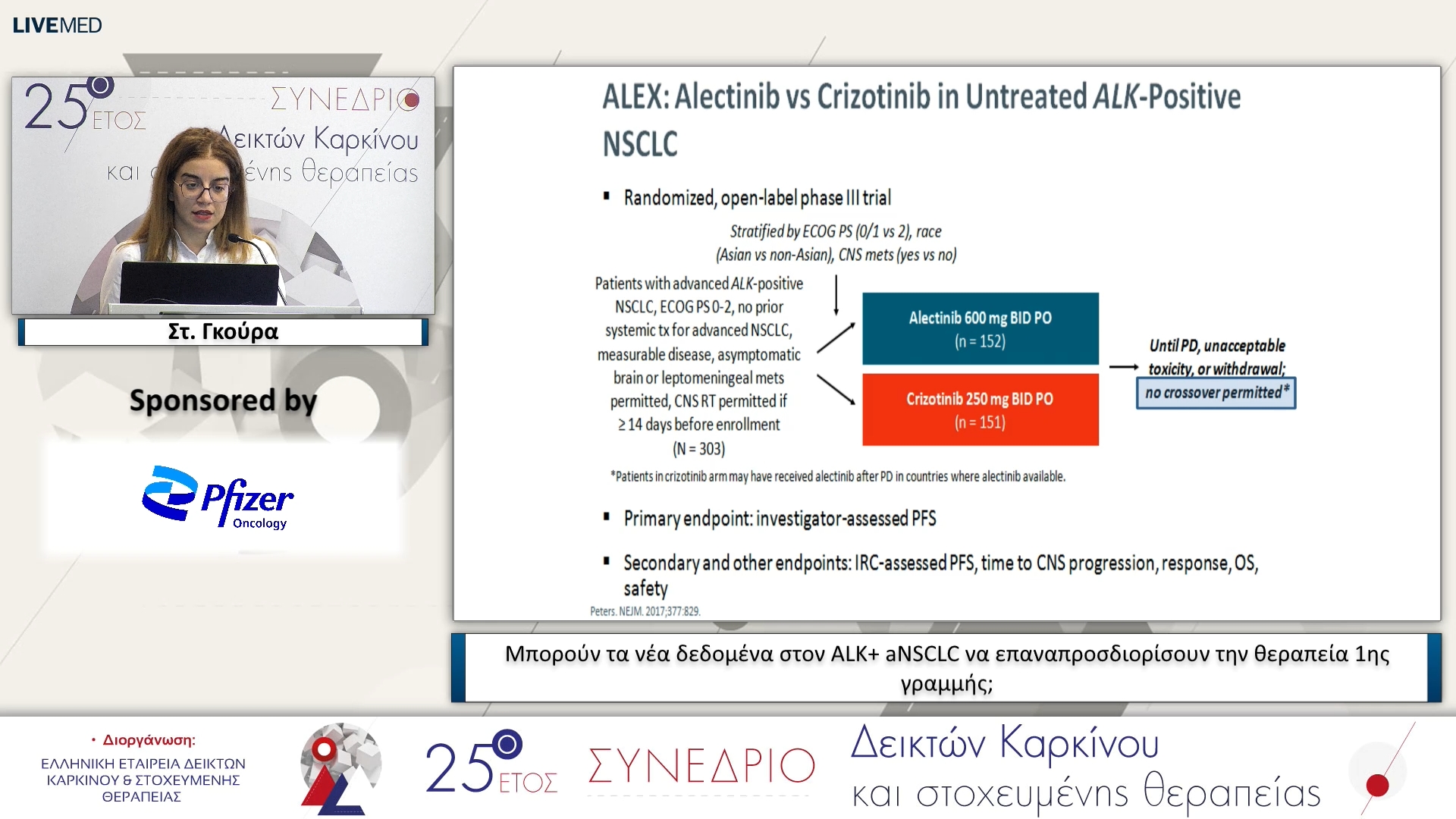 34 Στ. Γκούρα - Μπορούν τα νέα δεδομένα στον ALK+ aNSCLC να επαναπροσδιορίσουν την θεραπεία 1ης γραμμής; 