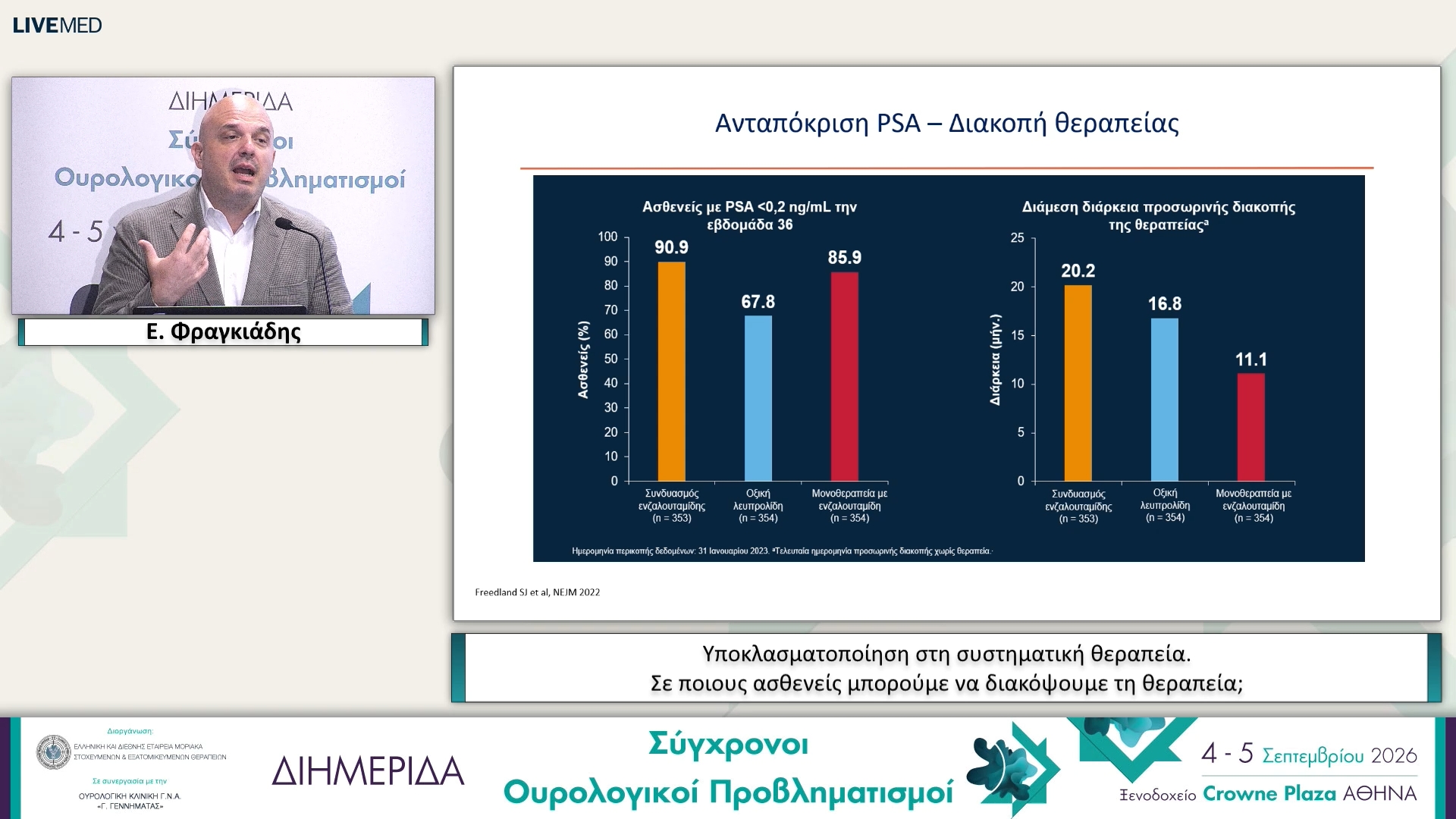 32 Ε. Φραγκιάδης - Υποκλασματοποίηση στη συστηματική θεραπεία. Σε ποιους ασθενείς μπορούμε να διακόψουμε τη θεραπεία; 
