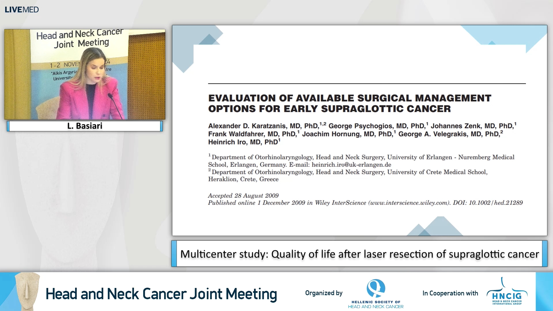 40 L. Basiari - Multicenter study: Quality of life after laser resection of supraglottic cancer 