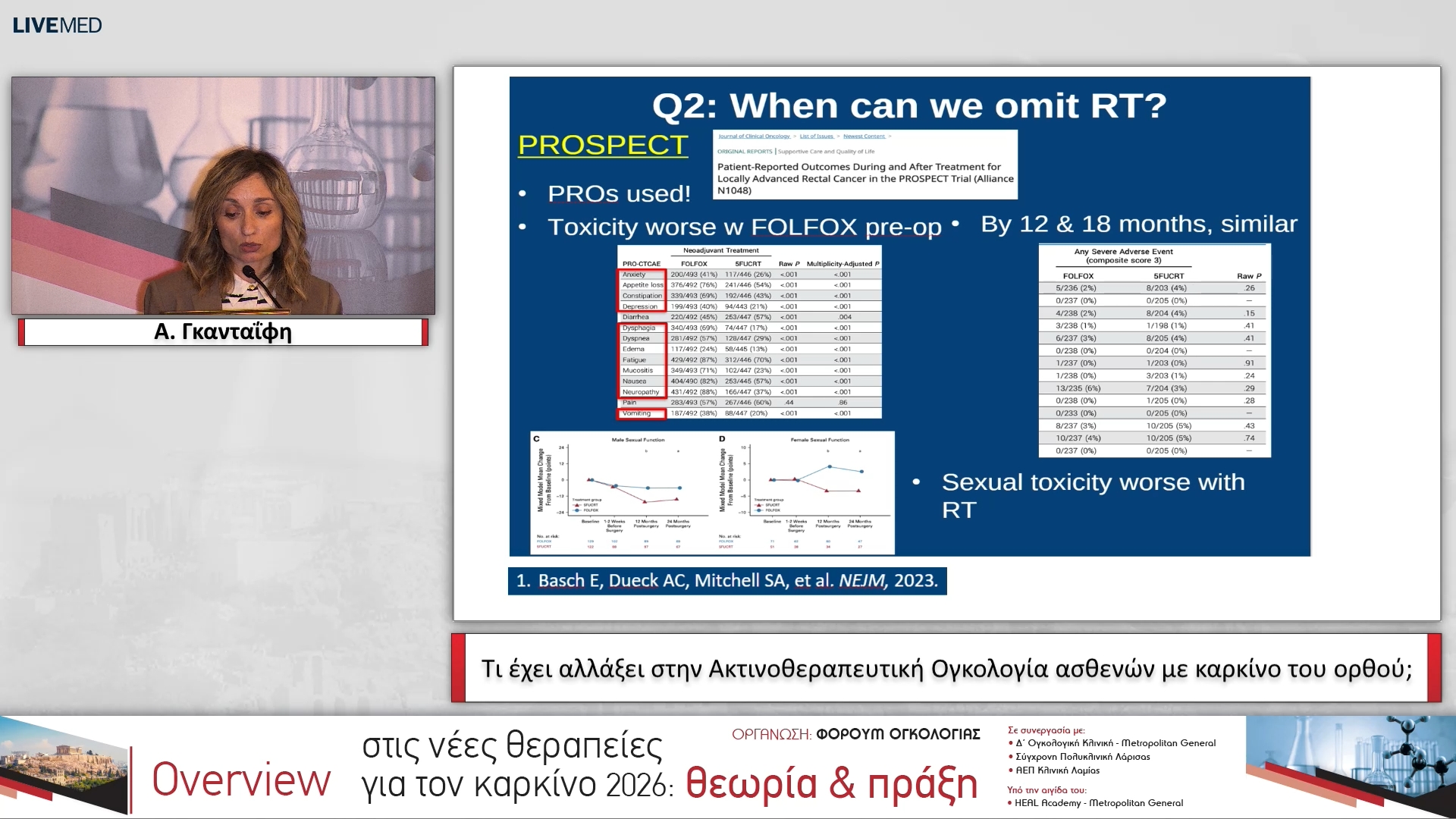 01 Α. Γκανταΐφη - Τι έχει αλλάξει στην Ακτινοθεραπευτική Ογκολογία ασθενών με καρκίνο του ορθού;