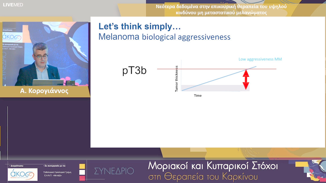 35 Α. Κορογιάννος - Νεότερα δεδομένα στην επικουρική θεραπεία του υψηλού κινδύνου μη μεταστατικού μελανώματος 