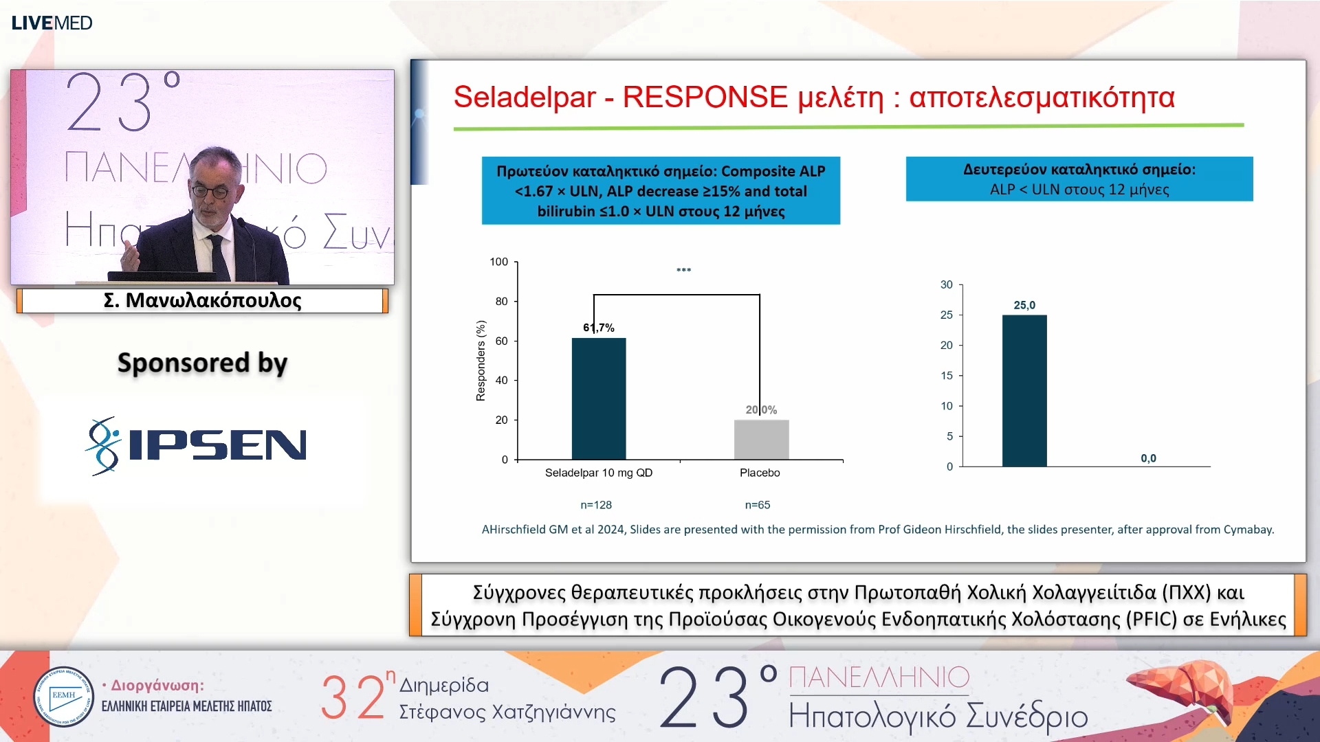 075 Σ. Μανωλακόπουλος - Σύγχρονες θεραπευτικές προκλήσεις στην Πρωτοπαθή Χολική Χολαγγειίτιδα (ΠΧΧ) και Σύγχρονη Προσέγγιση της Προϊούσας Οικογενούς Ενδοηπατικής Χολόστασης (PFIC) σε Ενήλικες Ασθενείς