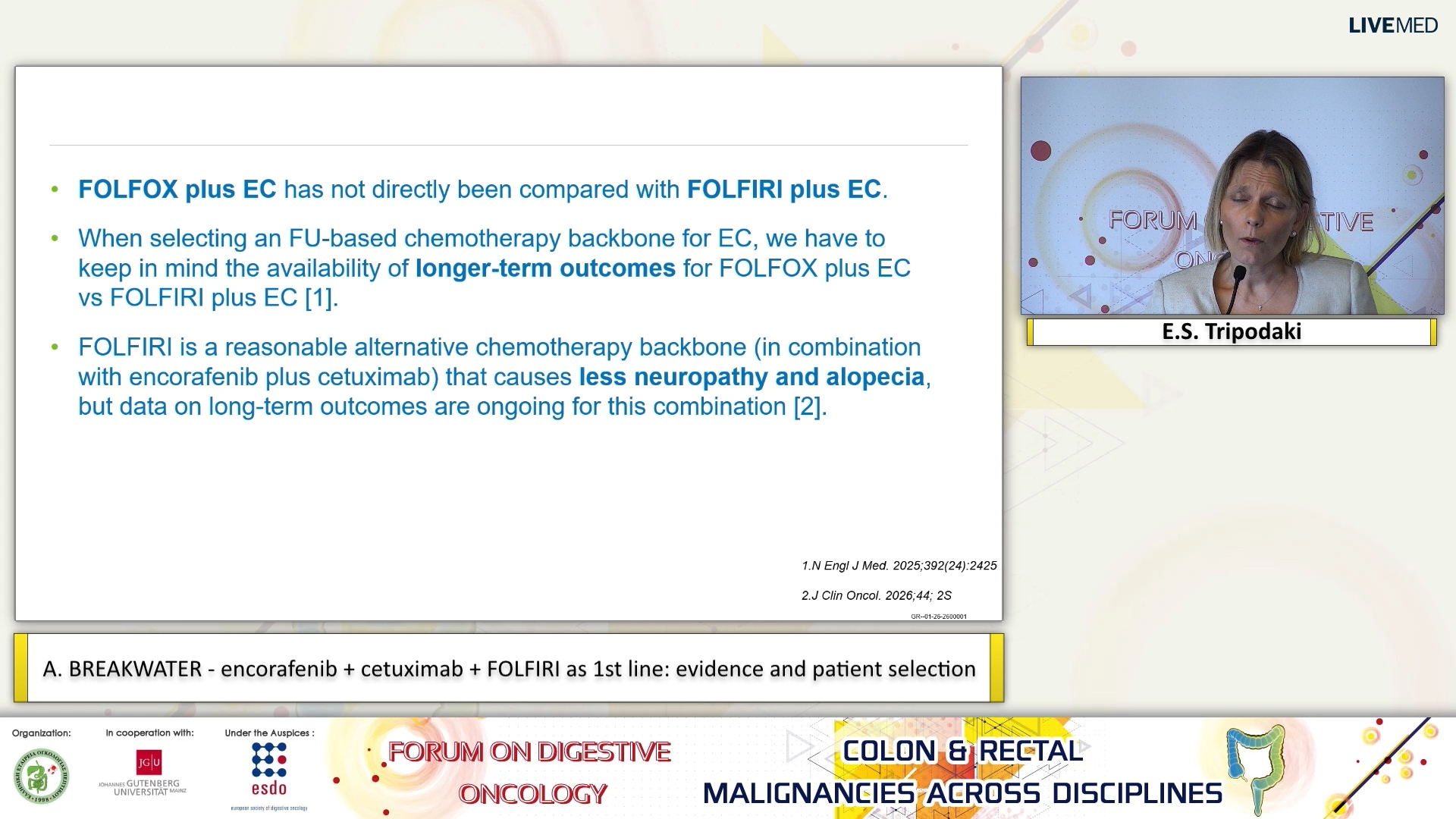 25 E.S. Tripodaki - A. BREAKWATER - encorafenib + cetuximab + FOLFIRI as 1st line: evidence and patient selection.