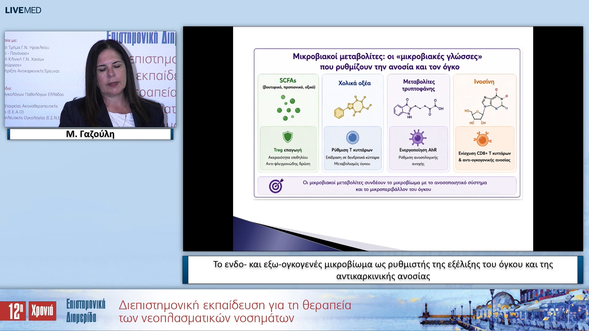 23 Μ. Γαζούλη - Το ενδο- και εξω-ογκογενές μικροβίωμα ως ρυθμιστής της εξέλιξης του όγκου και της αντικαρκινικής ανοσίας 