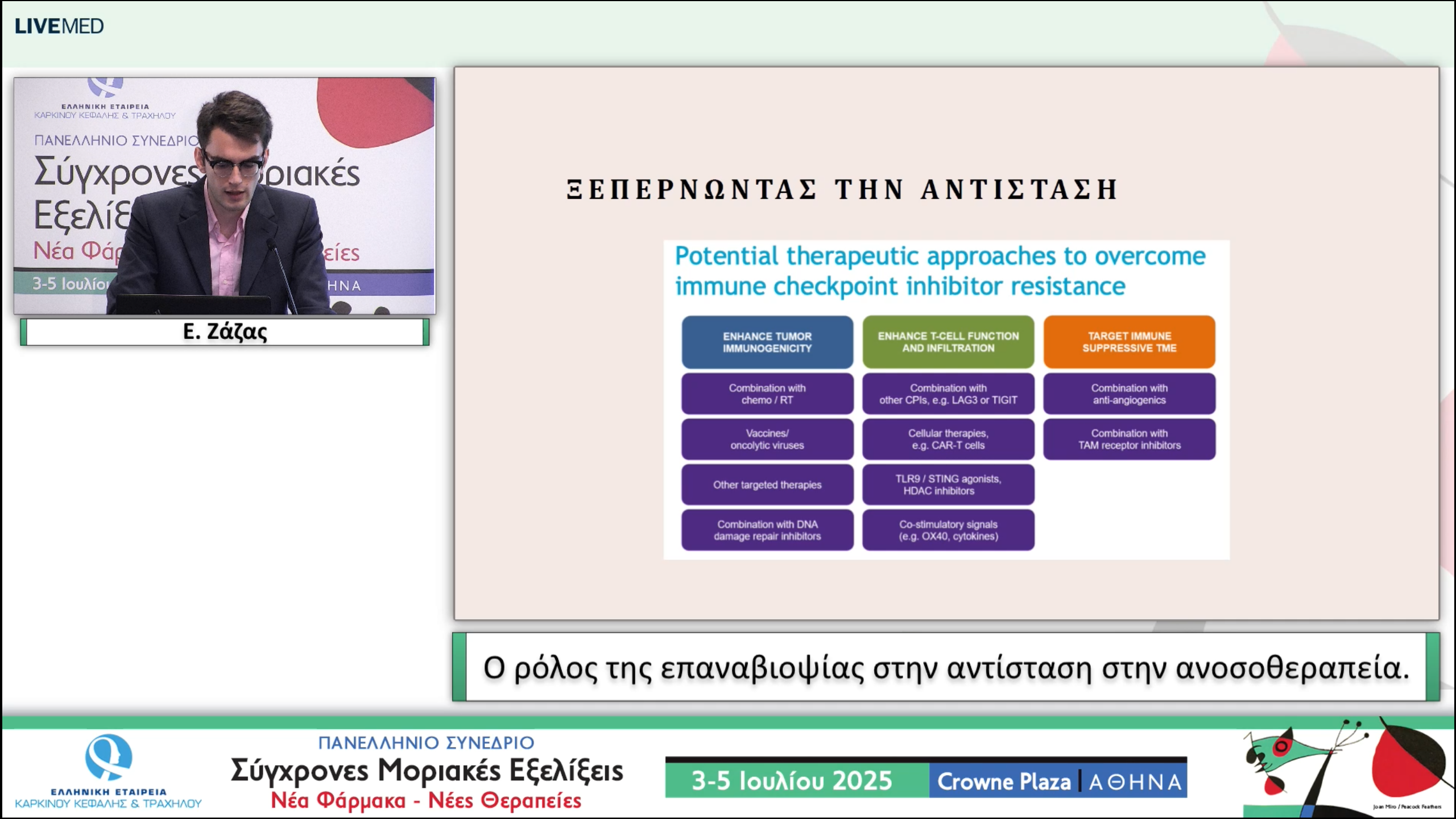 08 Ε. Ζάζας - Ο ρόλος της επαναβιοψίας στην αντίσταση στην ανοσοθεραπεία.