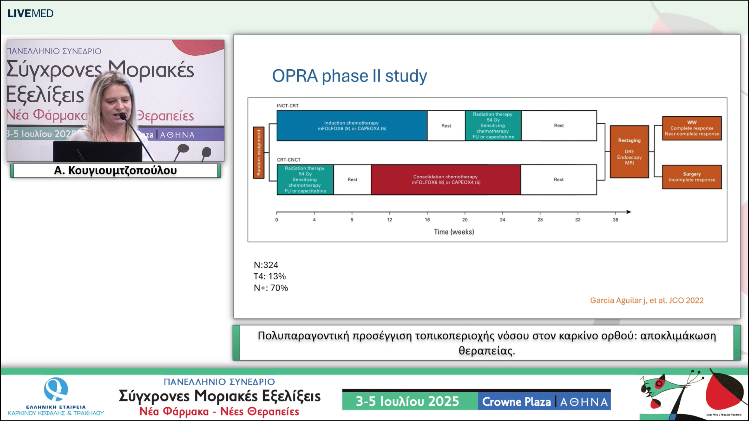 34 Α. Κουγιουμτζοπούλου - Πολυπαραγοντική προσέγγιση τοπικοπεριοχής νόσου στον καρκίνο ορθού: αποκλιμάκωση θεραπείας.