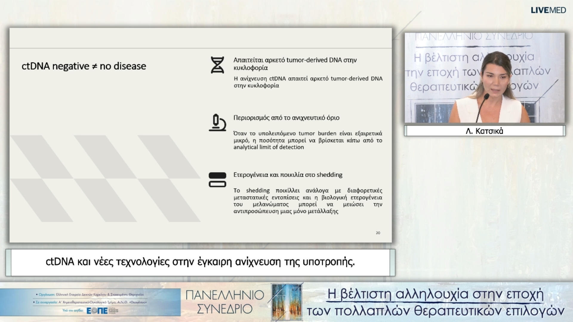 40 Λ. Κατσικά - ctDNA και νέες τεχνολογίες στην έγκαιρη ανίχνευση της υποτροπής. 