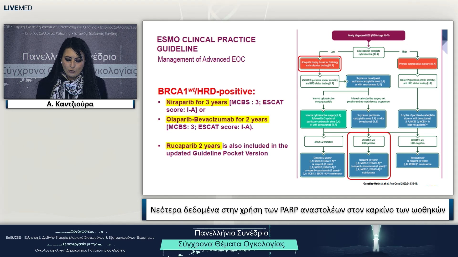 32 Α. Καντζιούρα - Νεότερα δεδομένα στην χρήση των PARP αναστολέων στον καρκίνο των ωοθηκών