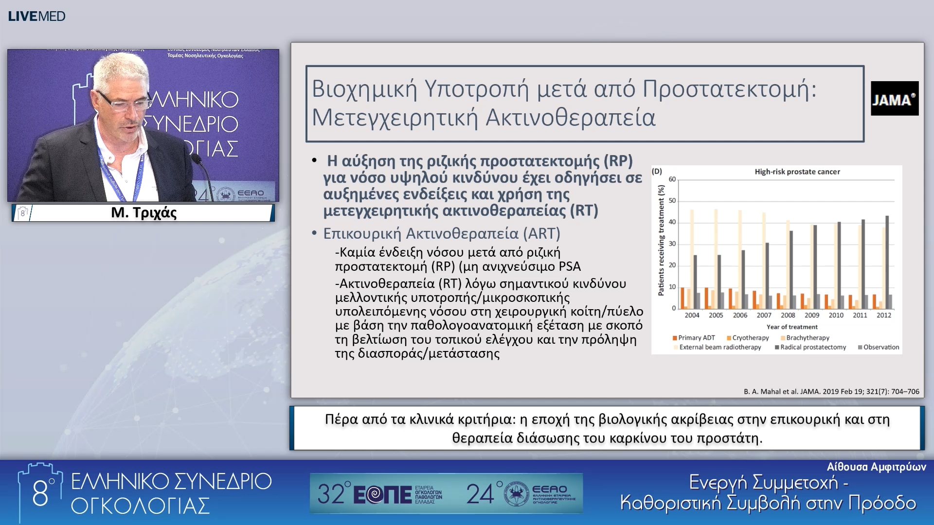32 Μ. Τριχάς - Πέρα από τα κλινικά κριτήρια: η εποχή της βιολογικής ακρίβειας στην επικουρική και στη θεραπεία διάσωσης του καρκίνου του προστάτη.