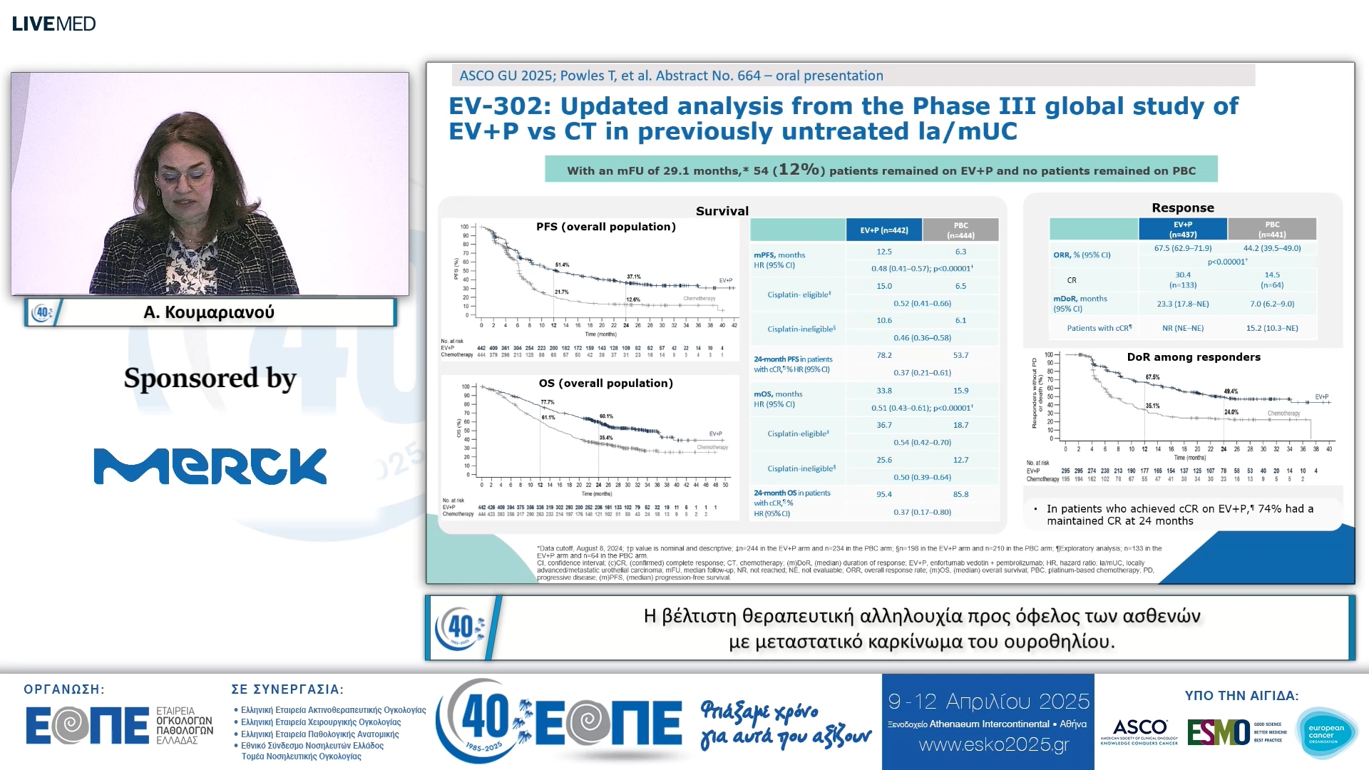 058 Α. Κουμαριανού - Η βέλτιστη θεραπευτική αλληλουχία προς όφελος των ασθενών με μεταστατικό καρκίνωμα του ουροθηλίου.